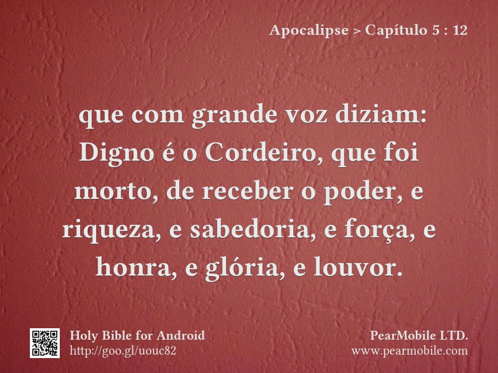 Apocalipse, Capítulo 5:12